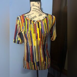 (MULTICOLOR STRIPES) LulaRoe Simply Comfortable Alli Basic T